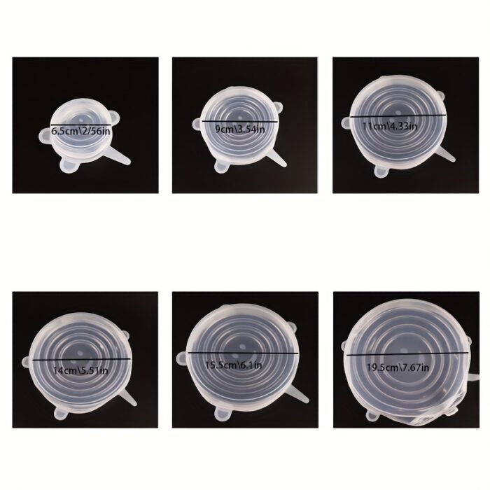 Bartans Discover the Ultimate Solution for Food Storage with 6pcs Silicone Elastic Lids - Image 5