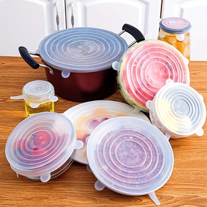 Bartans Discover the Ultimate Solution for Food Storage with 6pcs Silicone Elastic Lids - Image 4